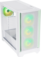 Silentware Flow 110 ARGB Midi Torony Számítógépház + 4db 120mm ventilátor - Fehér
