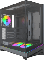 Montech SKY 3 Midi Torony Számítógépház + 3db 120mm ventilátor - Fekete