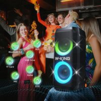 W-KING T12-BLK Hordozható Bluetooth Party Hangszóró 270W - Fekete