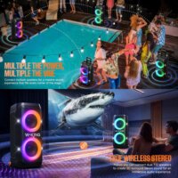 W-KING T12-BLK Hordozható Bluetooth Party Hangszóró 270W - Fekete