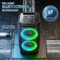 W-KING T11-BLK Hordozható Bluetooth Hangszóró 100W - Fekete
