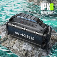 W-KING D8 Hordozható Bluetooth Hangszóró 50W - Fekete