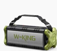 W-KING D8 Hordozható Bluetooth Hangszóró 50W - Fekete/Zöld