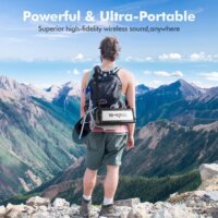 W-KING D8 Hordozható Bluetooth Hangszóró 50W - Fekete/Ezüst