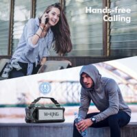 W-KING D8 Hordozható Bluetooth Hangszóró 50W - Fekete/Ezüst
