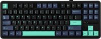 AULA F87 Pro GrayWood V4 RGB Gasket Tri-Mode Mechanikus Wireless Gaming Billentyűzet US - Fekete/Ciánkék