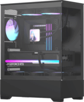 Formula Crystal Z1+ ARGB V2 Midi Torony Számítógépház + 4db 120mm ventilátor - Fekete