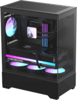 Formula Crystal Z1 V2 Mdi Torony Számítógépház 4db 120mm ventilátor - Fekete
