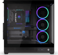 ENDORFY Fishtank 6000 Corona Midi Torony Számítógépház + 4db 120mm ventilátor - Fekete
