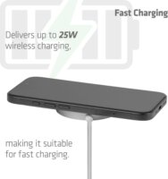 Club 3D CAC-3026 Qi2 Wireless Mágneses Töltő 25W + USB-C Kábel 1m - Fehér