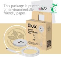Club 3D CAC-3026 Qi2 Wireless Mágneses Töltő 25W + USB-C Kábel 1m - Fehér