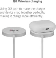 Club 3D CAC-3026 Qi2 Wireless Mágneses Töltő 25W + USB-C Kábel 1m - Fehér