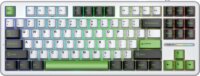 AULA F87 GrayWood V3 RGB Gasket Tri-Mode Mechanikus Wireless Gaming Billentyűzet US - Fekete/Fehér/Zöld