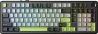 AULA F99 Pro GrayWood V3 RGB Gasket Tri-Mode Mechanikus Wireless Gaming Billentyűzet US - Fekete/Szürke/Zöld