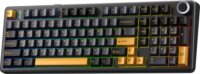 AULA F99 Pro StarVector RGB Gasket Tri-Mode Mechanikus Wireless Gaming Billentyűzet US - Fekete/Narancssárga