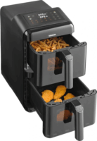 Sencor SFR 1250BK AirFryer Forrólevegős sütő 2 x 5,8L 3000 Watt - Fekete
