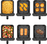 Sencor SFR 1250BK AirFryer Forrólevegős sütő 2 x 5,8L 3000 Watt - Fekete