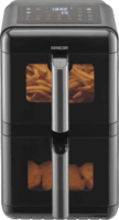 Sencor SFR 1250BK AirFryer Forrólevegős sütő 2 x 5,8L 3000 Watt - Fekete