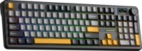 AULA F108 Pro Reaper Switch RGB Gasket Tri-Mode Mechanikus Wireless Gaming Billentyűzet US - Szürke/Narancssárga/Sötétszürke