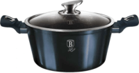Berlinger Haus BH/7148 Metallic Line Aquamarine Lábas Üveg fedővel Ø 30cm 8L - Kék