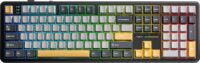AULA F108 Volcano RGB Switch RGB Gasket Tri-Mode Mechanikus Wireless Gaming Billentyűzet US - Szürke/Narancssárga/Sötétszürke
