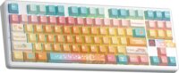 AULA F87 Pro V2 Ice Cream RGB Gasket Tri-Mode Mechanikus Wireless Gaming Billentyűzet US - Fehér