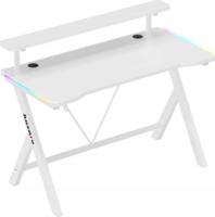 Huzaro Hero 1.9 RGB Gamer asztal felső polccal 120 x 60 x 75 cm - Fehér