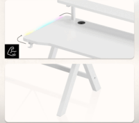Huzaro Hero 1.9 RGB Gamer asztal felső polccal 120 x 60 x 75 cm - Fehér