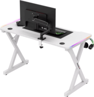 Huzaro Hero 2.3 RGB Gamer asztal 120 x 60 x 72 cm - Fehér