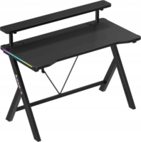 Huzaro Hero 1.9 RGB Gamer asztal polccal 120 x 60 x 75 cm - Fekete