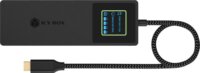 RaidSonic ICY BOX IB-DK4038-LCD Univerzális USB-C Laptop Dokkoló állomás LCD kijelzővel 100 Watt