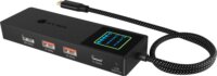 RaidSonic ICY BOX IB-DK4038-LCD Univerzális USB-C Laptop Dokkoló állomás LCD kijelzővel 100 Watt