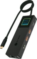 RaidSonic ICY BOX IB-DK4038-LCD Univerzális USB-C Laptop Dokkoló állomás LCD kijelzővel 100 Watt
