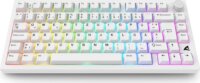 Sharkoon SKILLER SGK55W Linear Wireless / Vezetékes Mechanikus Gaming Billentyűzet DE - Fehér