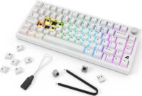 Sharkoon SKILLER SGK55W Linear Wireless / Vezetékes Mechanikus Gaming Billentyűzet DE - Fehér