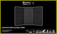 Sandberg 421-44 Napelemes PowerBank 10000mAh 22W - Fekete
