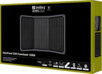 Sandberg 421-44 Napelemes PowerBank 10000mAh 22W - Fekete