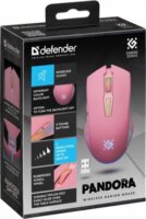 Defender GM-502 Pandora RF Wireless Gaming Egér - Rózsaszín