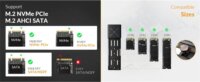Orico IDPWM2-G2A-GY M.2 NVMe USB-C 3.2 Gen 2 Külső SSD Ház - Szürke