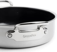GreenPan Premiere Casserole Univerzális serpenyő Üveg fedéllel 26cm - Inox