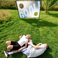 Hudora Motiv Goal célzókeretes fém focikapu 213 cm - Fekete