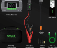 Caross T14 Max Akkus Autós indító kompresszor és LEd lámpa funkcióval 2000A 20000mAh