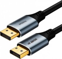 iBox ITVDP011 DisplayPort - DisplayPort 4K 60Hz Kábel 1m - Fekete/Ezüst