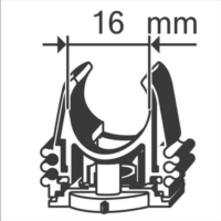 Bosch PRO EPC-16 Csavarozható Csőbilincs 100db/csomag - Világosszürke