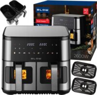 BLOW 44-601 AirFryer Forrólevegős sütő 9L 2600 Watt - Fekete