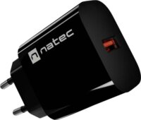 Natec NUC-2393 Ribera USB-A Hálózati Töltő Adapter 18W - Fekete