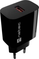 Natec NUC-2393 Ribera USB-A Hálózati Töltő Adapter 18W - Fekete