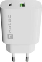 Natec NUC-2396 Ribera USB-A + USB-C Hálózati Töltő Adapter 20W - Fehér