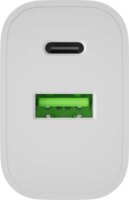 Natec NUC-2396 Ribera USB-A + USB-C Hálózati Töltő Adapter 20W - Fehér