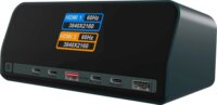 ICY BOX IB-DK2300-CH Univerzális USB-C Laptop Dokkoló Állomás LCD Kijelzővel 100 Watt